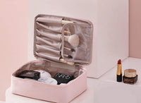 Double Layer Zipper Makeup Bag Cosmetic bag Clear Travel Cosmetic Storage Case