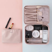 Double Layer Zipper Makeup Bag Cosmetic bag Clear Travel Cosmetic Storage Case