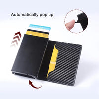 Anti-theft Cards Protectors Card Holder Minimalist Smart Wallet RFID Protection Aluminum Metal Box Cardholder Case Porte Carte