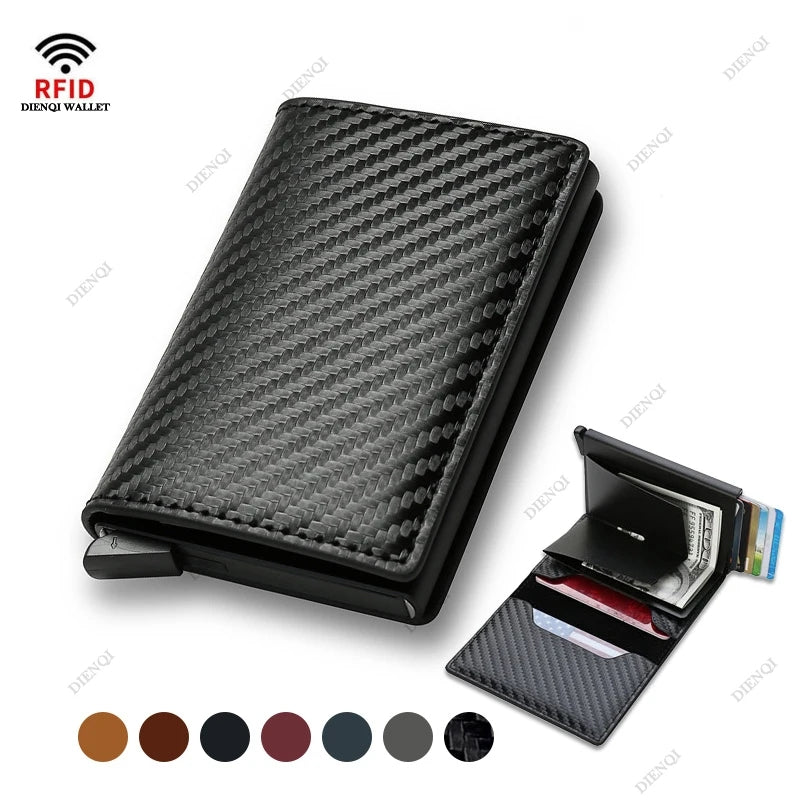 Anti-theft Cards Protectors Card Holder Minimalist Smart Wallet RFID Protection Aluminum Metal Box Cardholder Case Porte Carte