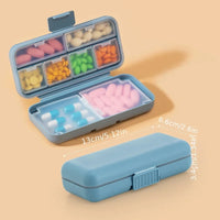 FANTZEI Premium Quality 8 Compartments Portable Medicine Pills Case, Small Pill Box for Pocket Purse Portable Medicine Tablets Container