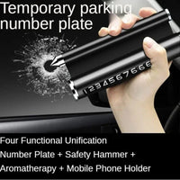 Safety Hammer Car Temporary Parking Number Plate Car Moving Number Emergency Window Breaking Machine