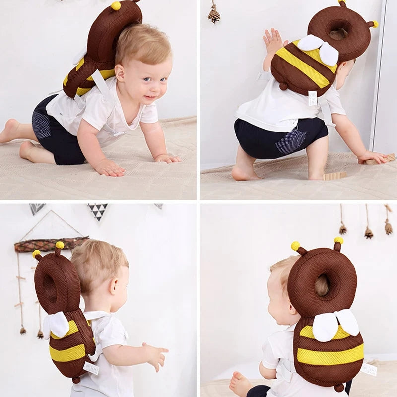 Head Back Protector Baby Protect Pillow Learn Walk Headgear Prevent Injured Safety Pad prevention Fall Cartoon Bee Kids Pillows