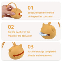 FANTZEI Premium Quality Pacifier Case Set for Baby boys and girls, Silicone Pacifier Holder for Baby Bag, Cute Silicone Case