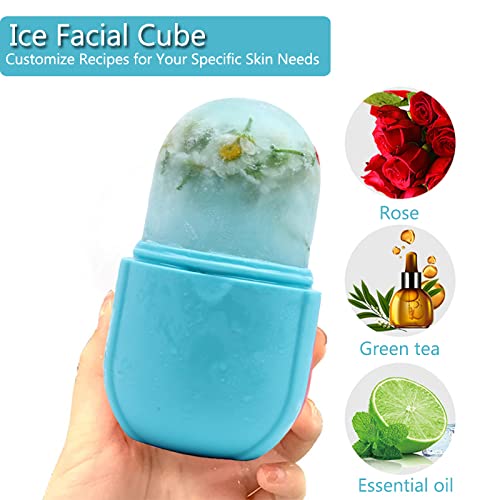 FANTZEI Ice Face Roller for Face and Eye, Facial Beauty Ice Roller Skin Care Tools, Silicone Ice Mold for Face Beauty