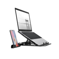 FANTZEI Laptop table Stand with Mobile holder 360 degrees rotatable plastic Laptop Riser suitable for 13 15 inches