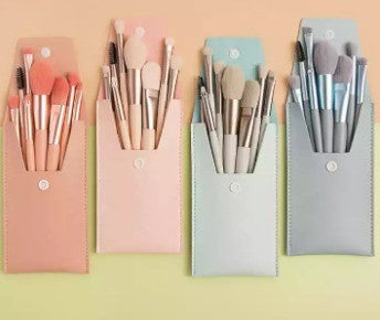 FANTZEI Makeup Brush 8 Pcs Synthetic Mini Make Up Brushes Kit Matte Small Makeup Brush Travel Set with Bag