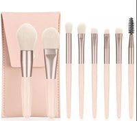 FANTZEI Makeup Brush 8 Pcs Synthetic Mini Make Up Brushes Kit Matte Small Makeup Brush Travel Set with Bag