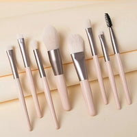 FANTZEI Makeup Brush 8 Pcs Synthetic Mini Make Up Brushes Kit Matte Small Makeup Brush Travel Set with Bag