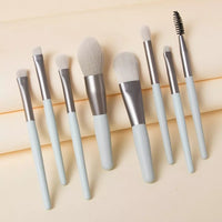 FANTZEI Makeup Brush 8 Pcs Synthetic Mini Make Up Brushes Kit Matte Small Makeup Brush Travel Set with Bag