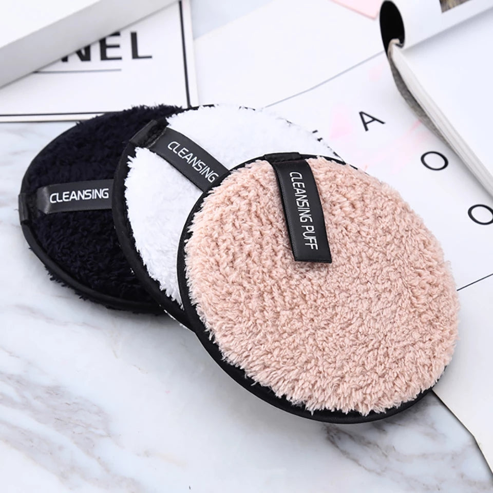 Reusable Microfiber Makeup Remover Sponge Gently Removes Heavy Makeup with Just Water, Ultra-Soft, Eco-Friendly, Non-Toxic For All Skin Types, Lips, Face and Eyes Flawlessly Make-up Accessories