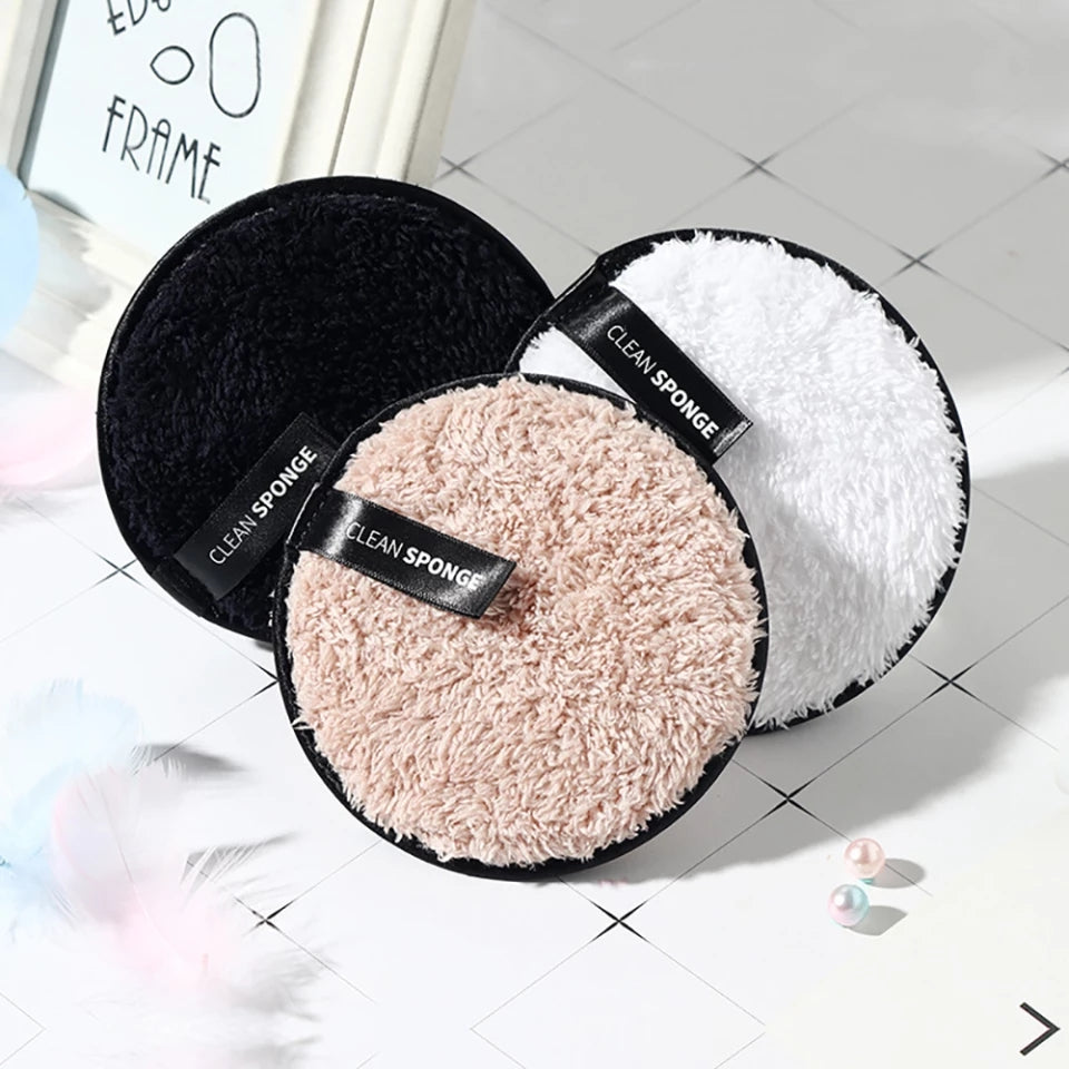 Reusable Microfiber Makeup Remover Sponge Gently Removes Heavy Makeup with Just Water, Ultra-Soft, Eco-Friendly, Non-Toxic For All Skin Types, Lips, Face and Eyes Flawlessly Make-up Accessories