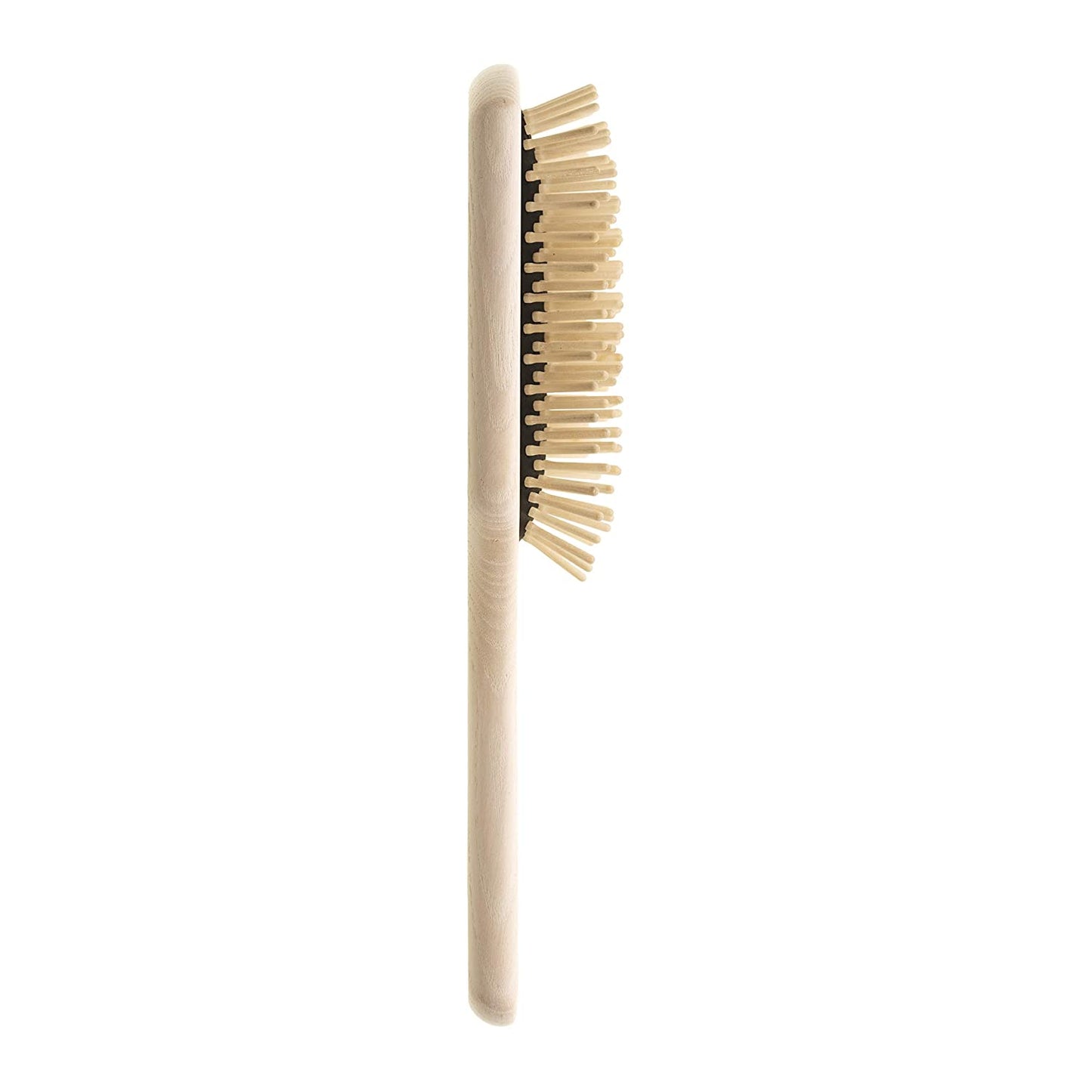 FANTZEI Premium Quality Bamboo Hair Brush, Bamboo wood Square Paddle Brush, Large Size Round Tip Bristles for Scalp Massage, Soft Detangle Styling Brush